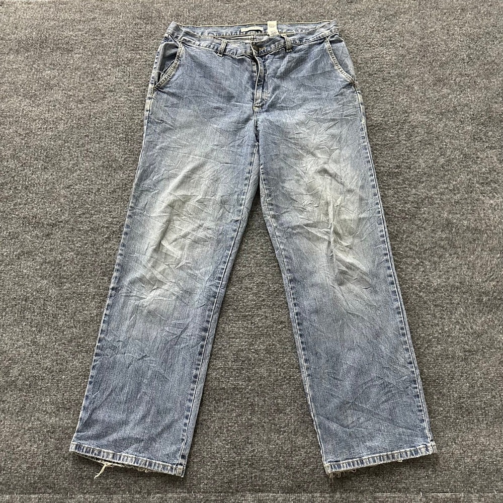 Crazy Horse Jeans Womens Size 14 Blue Light Wash Relaxed Straight Leg Denim
